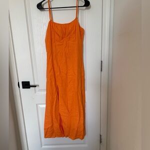 Princess Polly tangerine midi dress